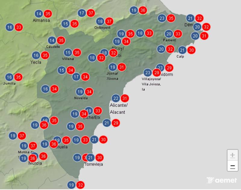 Relief is coming from the sweltering nights: Alicante weather forecast September 1-4