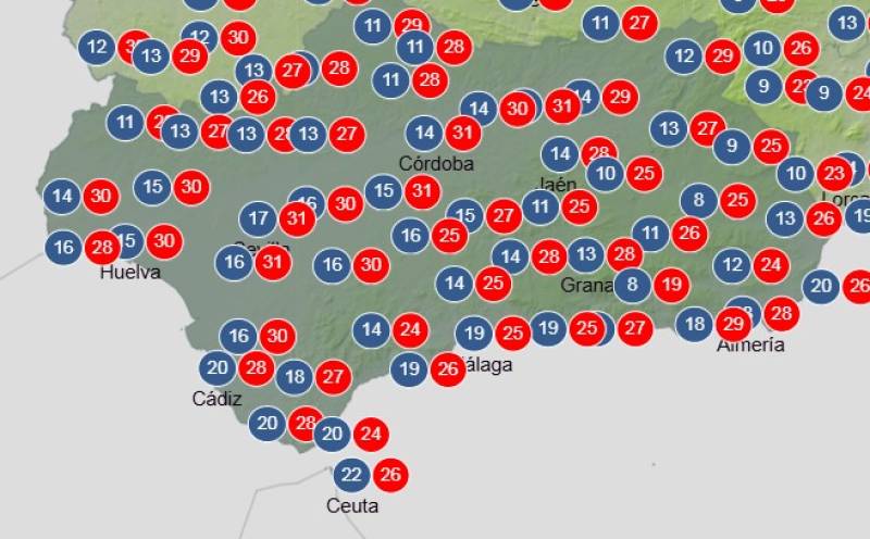 Andalucía weekly weather forecast September 22-25: Cooler, cloudier days with hints of rain
