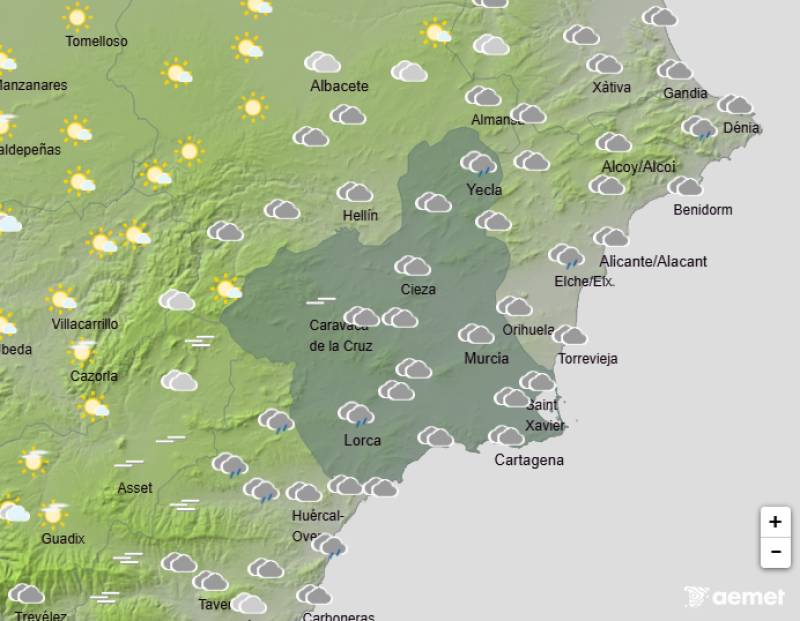 Showery and unsettled this week: Murcia weather forecast October 6-9