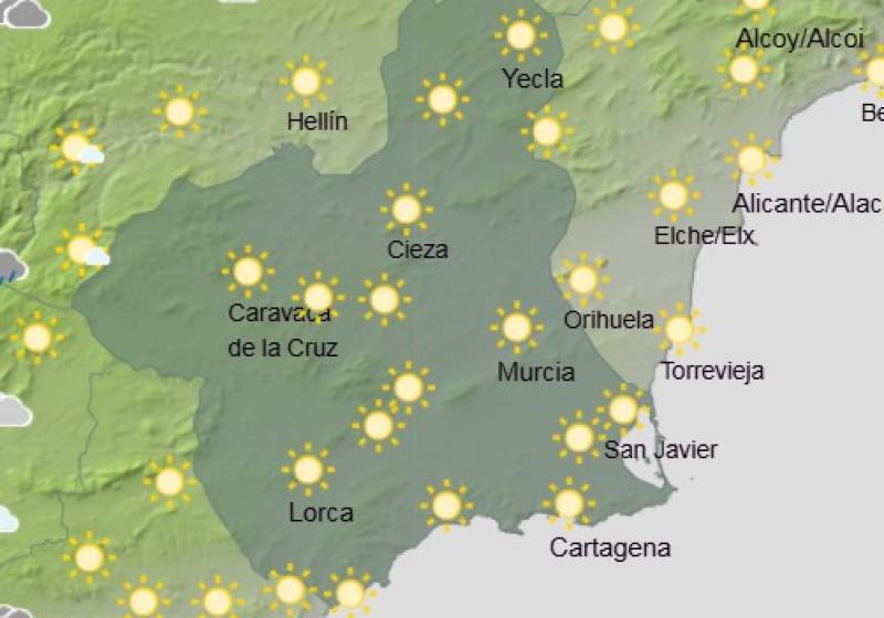 Expect sunshine, showers and a crisp coastal breeze: Murcia weekend weather forecast November 6-9
