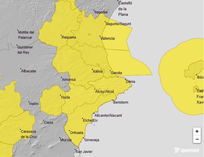 Temperatures drop and winds pick up: Alicante weather forecast November 24-27