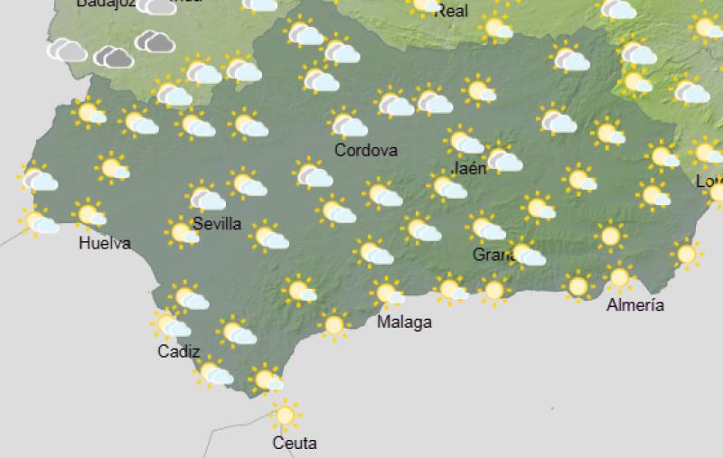 Andalucía weekly weather forecast January 5-8: Some rain, frosty starts and sunshine to end the week