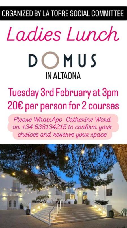 February 3 La Torre Ladies Lunch takes a trip out to Altaona