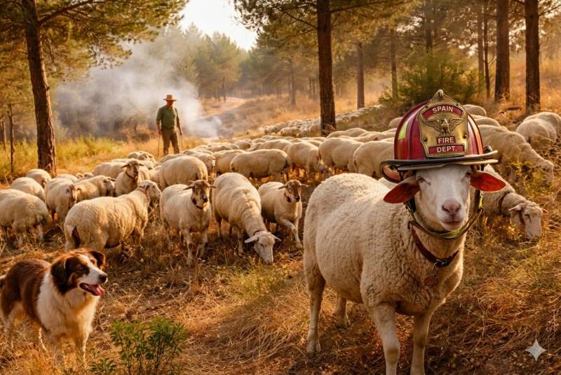 Baa-ckup arrives to help fight forest fires in rural Murcia!