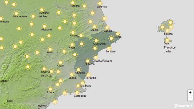 A bright and sunny start to the week: Alicante weather forecast March 16-19