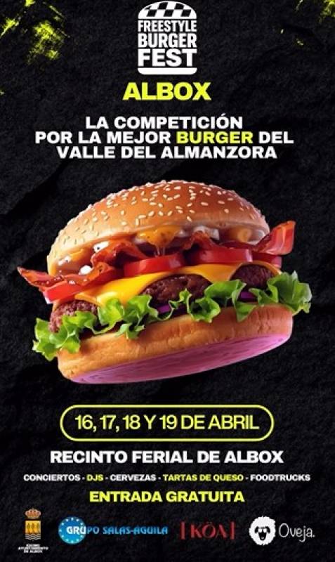 April 16 to 19 Freestyle burger Fest in Albox