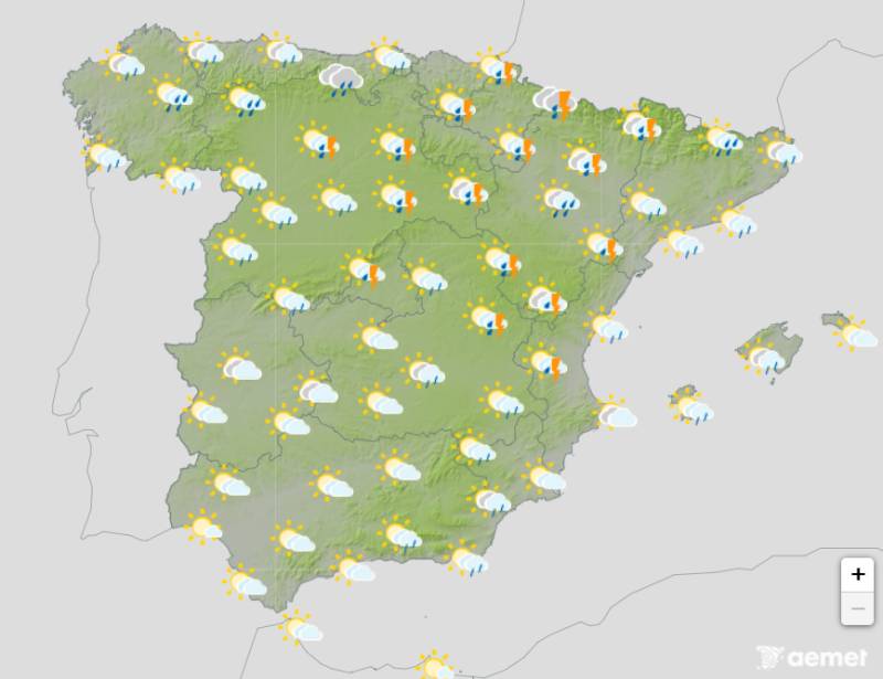 Spain weather forecast May 4 to May 7: Sunshine and showers, warming up midweek