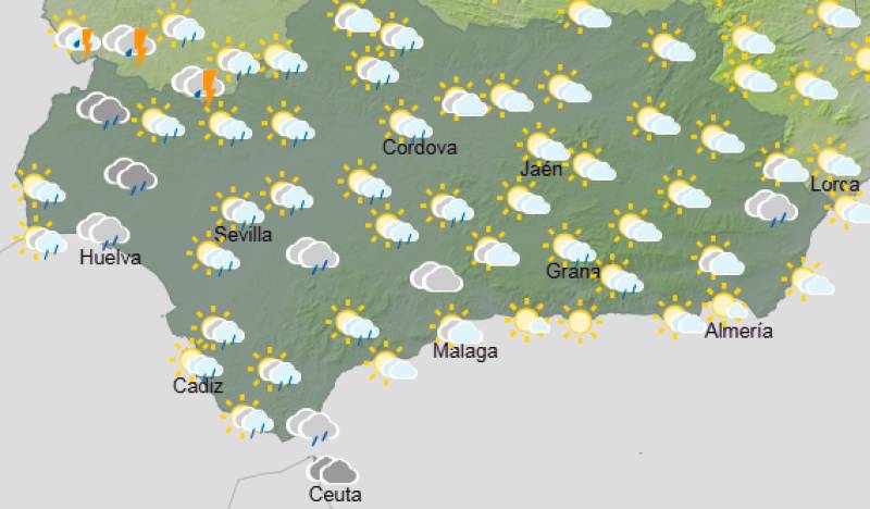 Andalucía weekly weather forecast May 11-14: Sun, cloud and a few showers