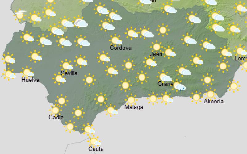 Andalucía weekend weather forecast May 28-31: Hot, sunny and then a touch more cloud