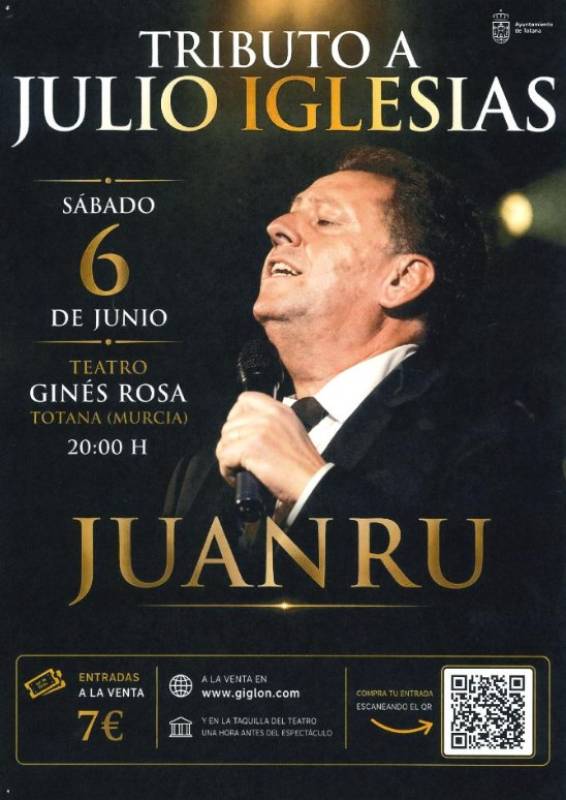 June 6 Julio Iglesias tribute concert in Totana