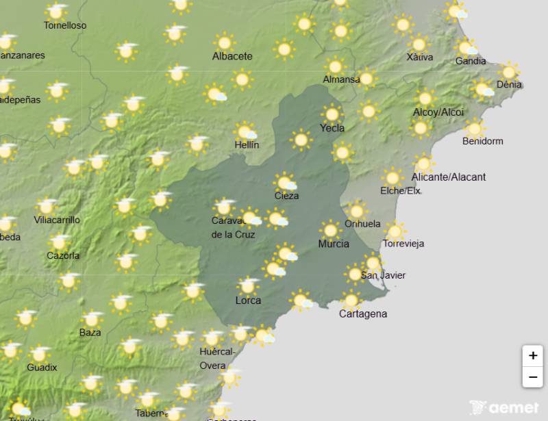 Murcia weather forecast October 26-29: Warm autumn days continue but rain could return by Wednesday
